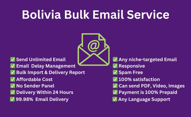 Bolivia Bulk Email Service