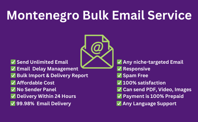 Montenegro Bulk Email Service